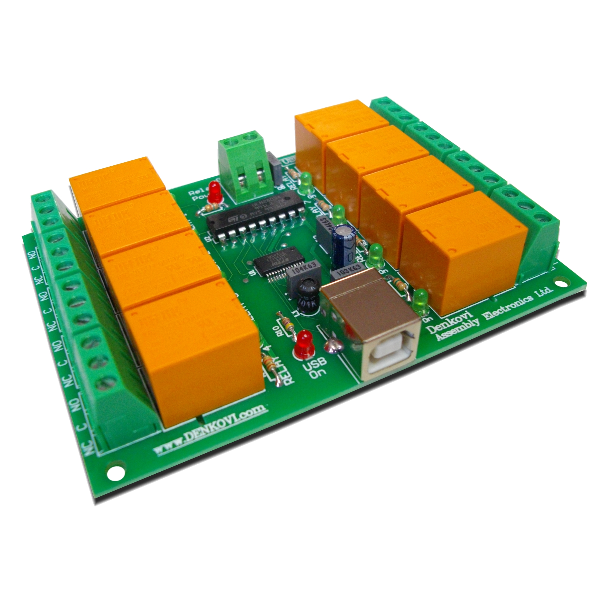 Relay Board (Module) 12VDC USB controlled, DRM Software compaitable