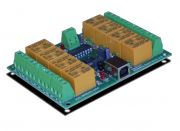 USB Eight Channel Relay Board for Automation - 24V