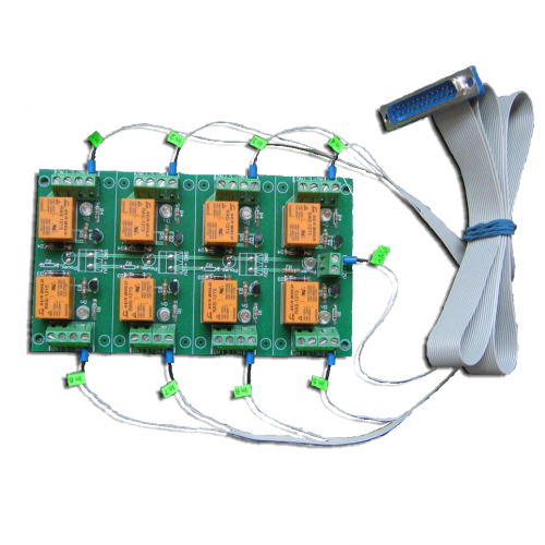 LPT 8 Relay Board for your PIC, AVR Project - 12V