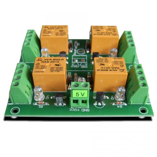 4 Relay Way Output Module (Board) for your PIC, AVR Project - 5V