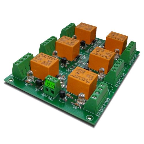 6 Relay Way Output Module (Board) for your PIC, AVR Project - 12V