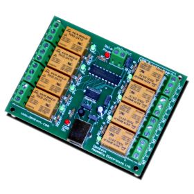 USB Eight Channel Relay Board for Automation - 24V