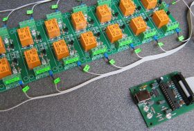 USB 16 Channel Relay Module - RS232 Controlled, 12V - ver.1