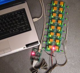 USB 16 Channel Relay Module - RS232 Controlled, 12V - ver.1