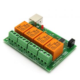 USB Four(4) Relay Output Module,Board for Home Automation