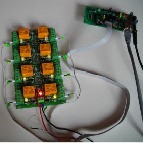 TCP/IP, Web and Telnet Eight Channel Relay Board