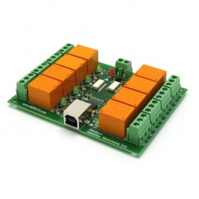 USB Eight Channel Relay Board for Automation - 12V